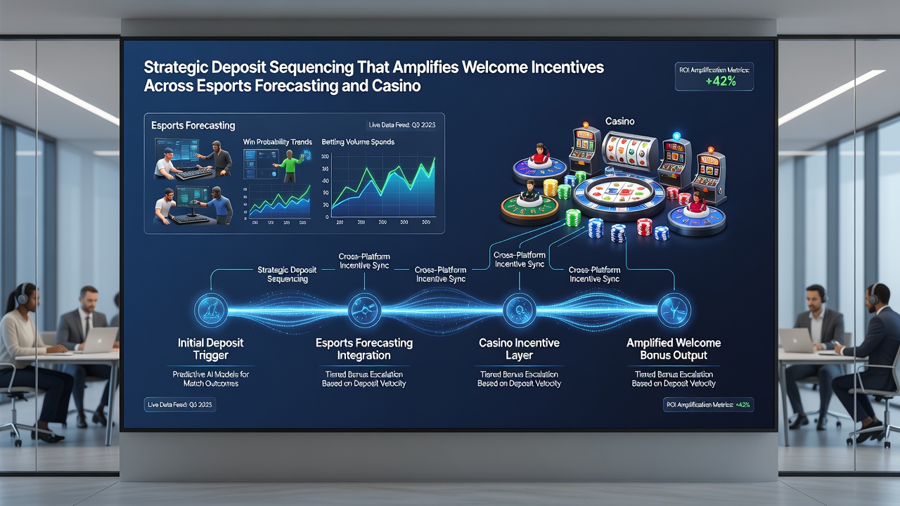 Visualisatie van casino tafelspelen gecombineerd met esports forecasting bonussen