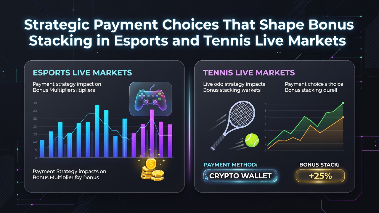 Overzicht van betalingsmethoden en bonusstructuren in esports- en tennisliveweddenschappen
